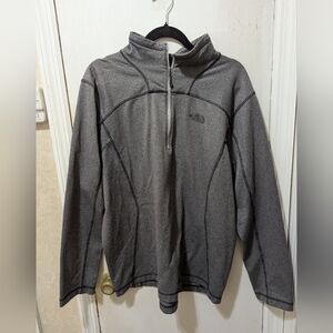 Northface Men's Large Gray Quarter Zip Pullover